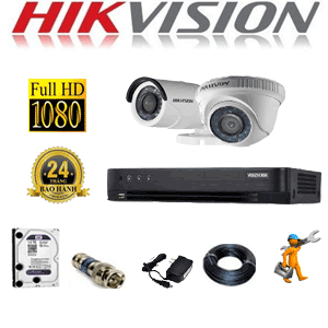 LẮP ĐẶT TRỌN BỘ 2 CAMERA HIKVISION 2.0MP (HIK-21314F)